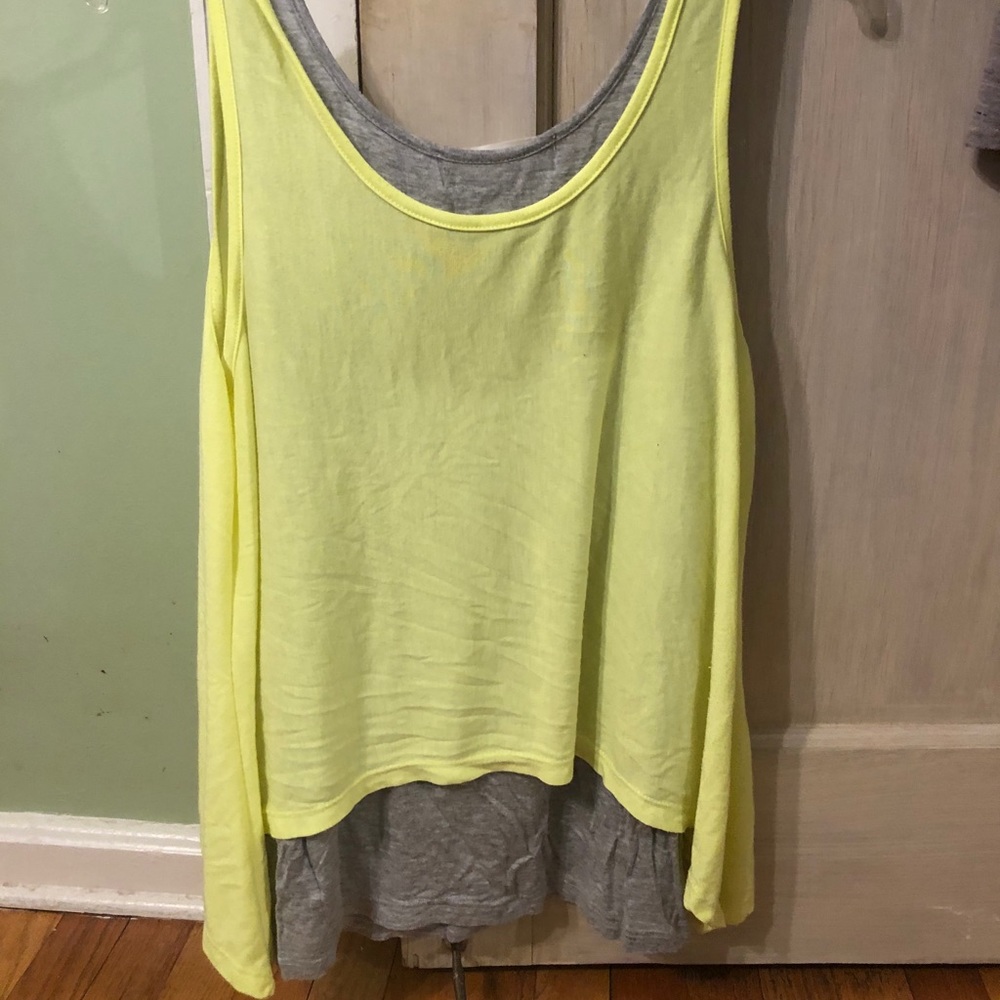 Vintage Havana Yellow & Gray layering tank